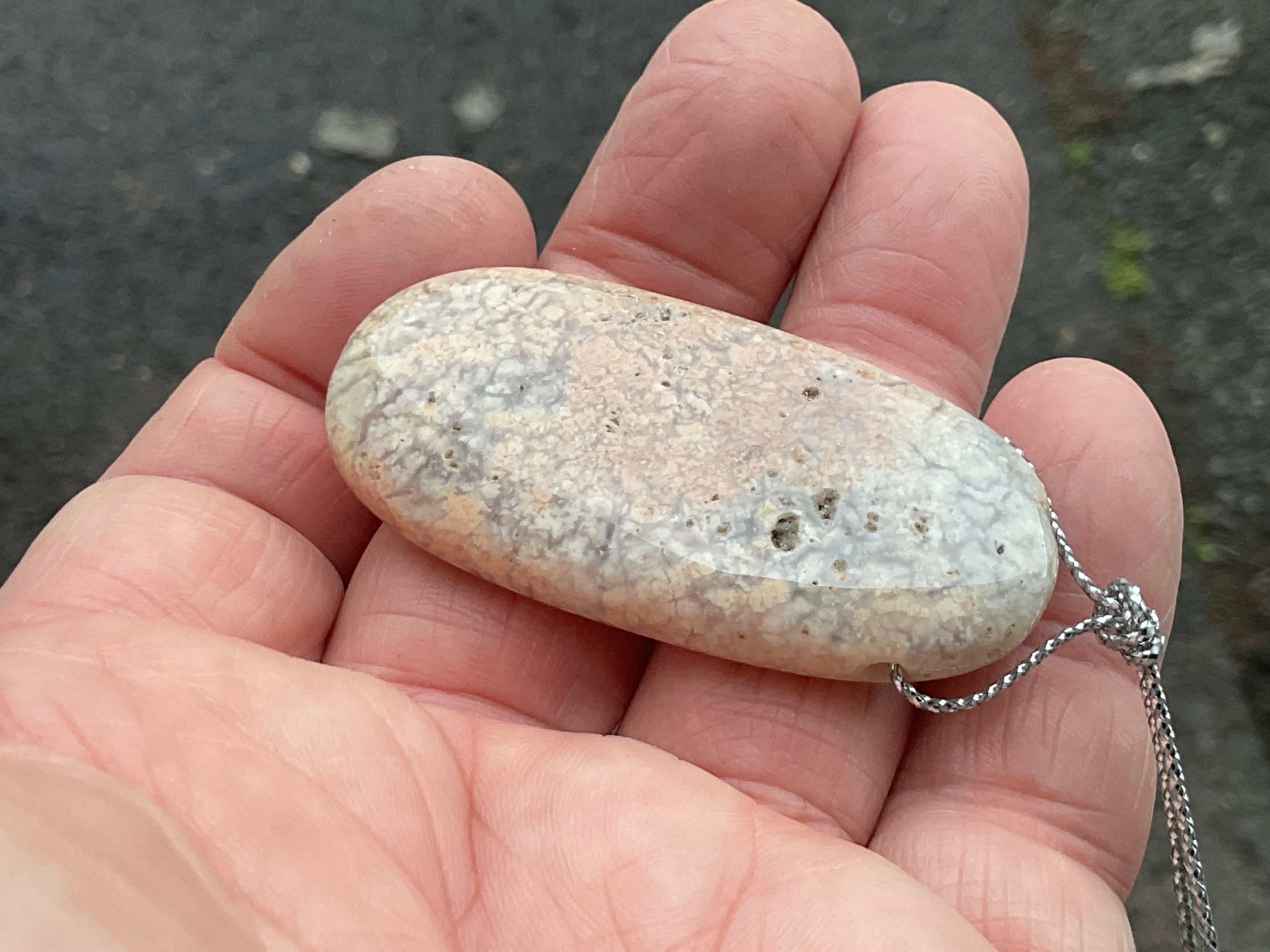 24g Heavily Included Pale Garden Quartz Pendant 6A