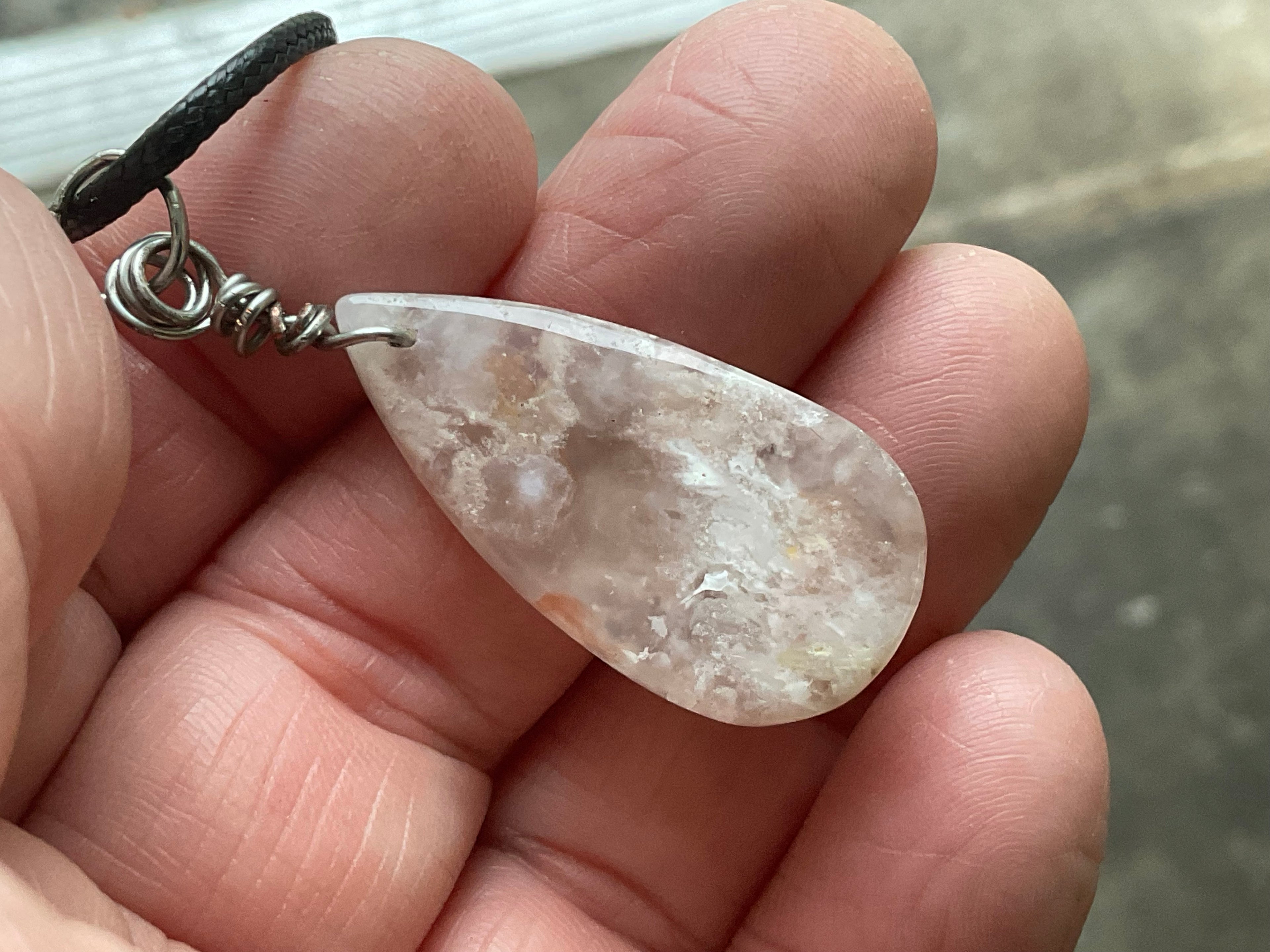 Flower Agate Pendant B