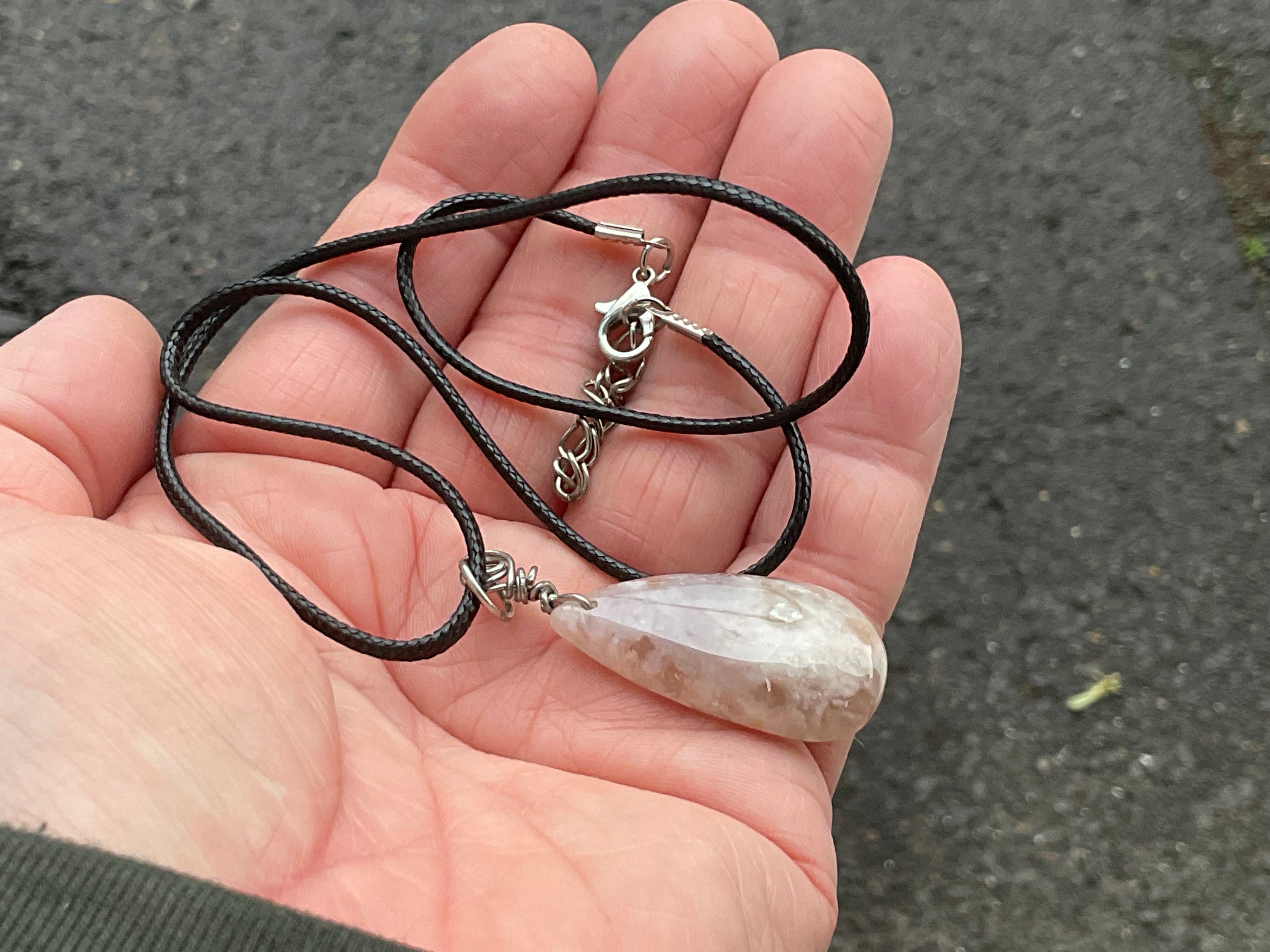 Flower Agate Pendant B