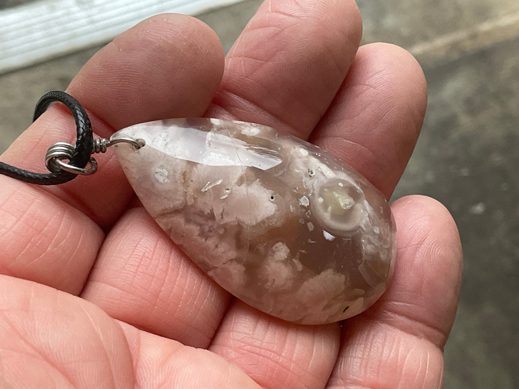 Flower Agate Pendant C