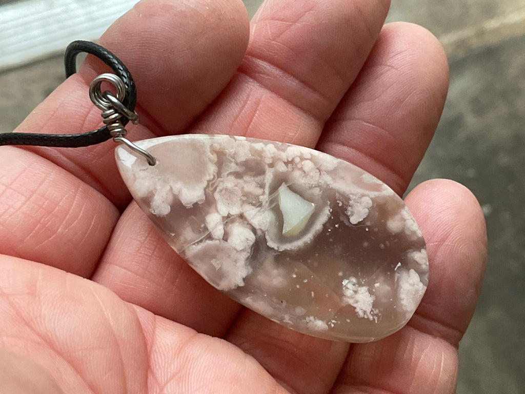 Flower Agate Pendant C
