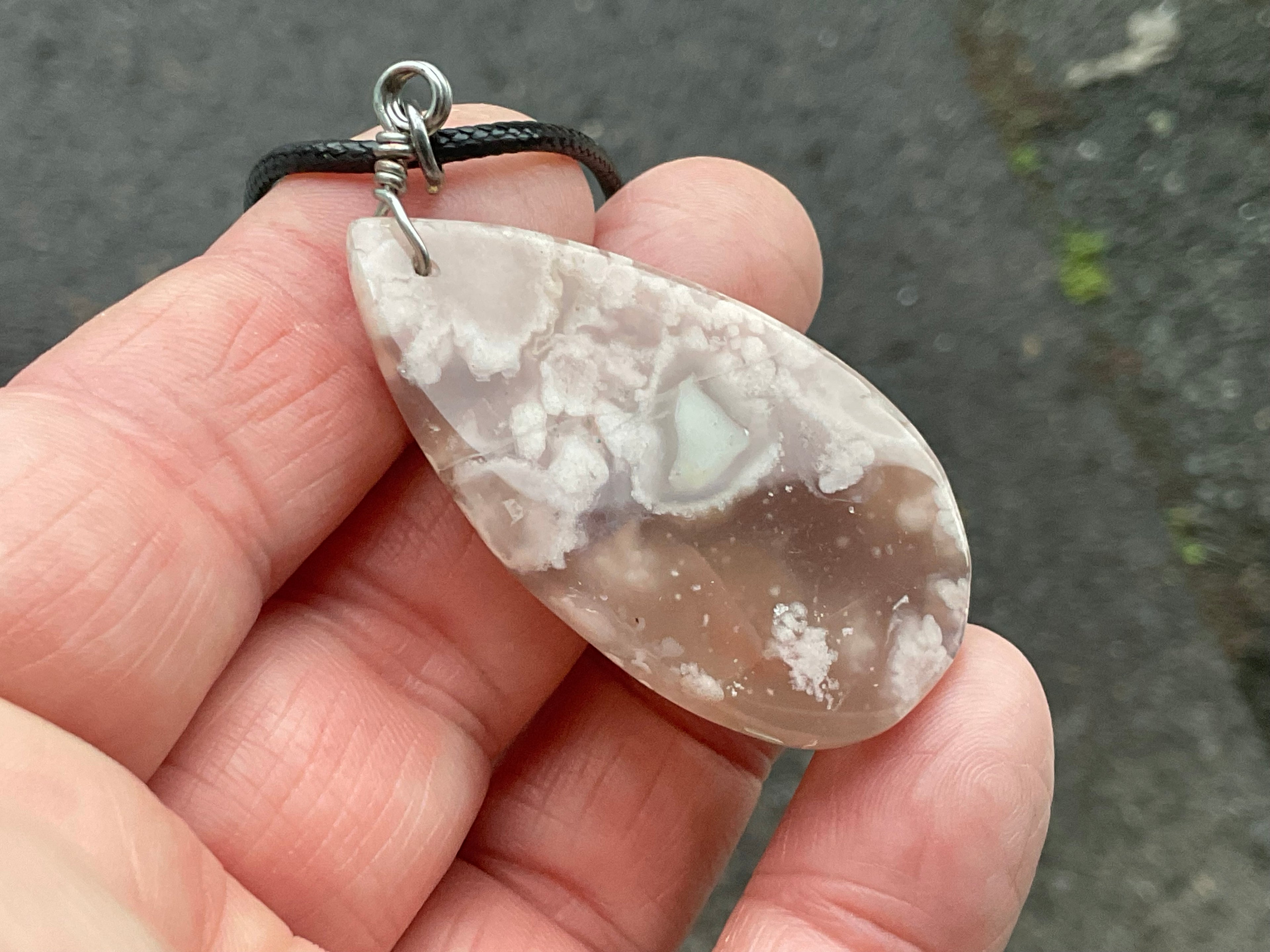 Flower Agate Pendant C