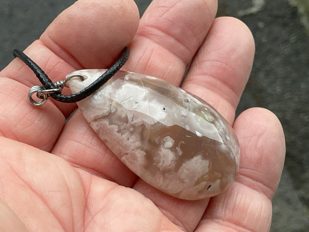 Flower Agate Pendant C