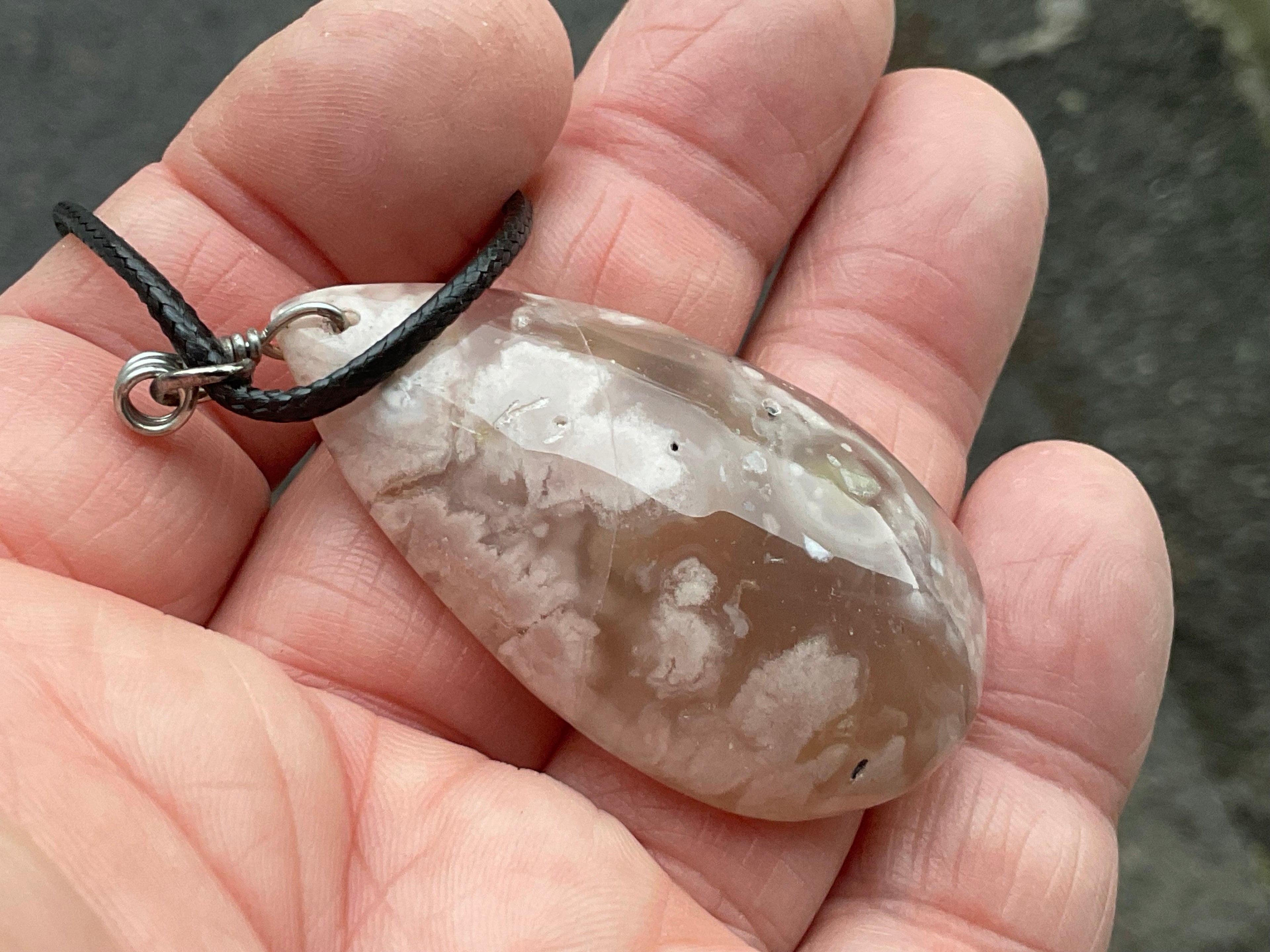 Flower Agate Pendant C