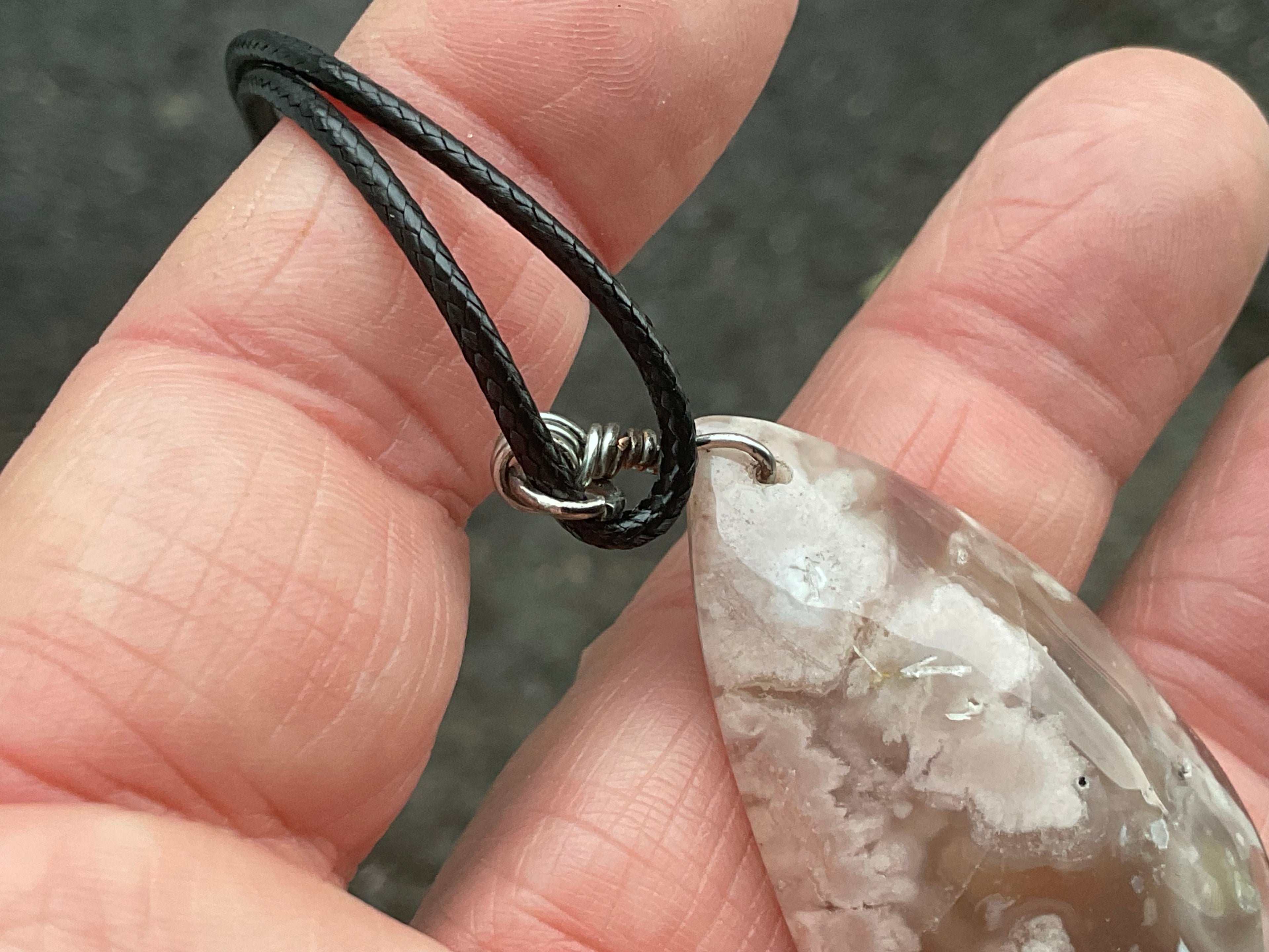 Flower Agate Pendant C