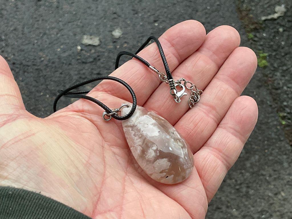 Flower Agate Pendant C