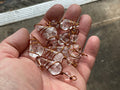 Clear Quartz Copper Wire Wrapped Pendulum Shaped Pendant 3D