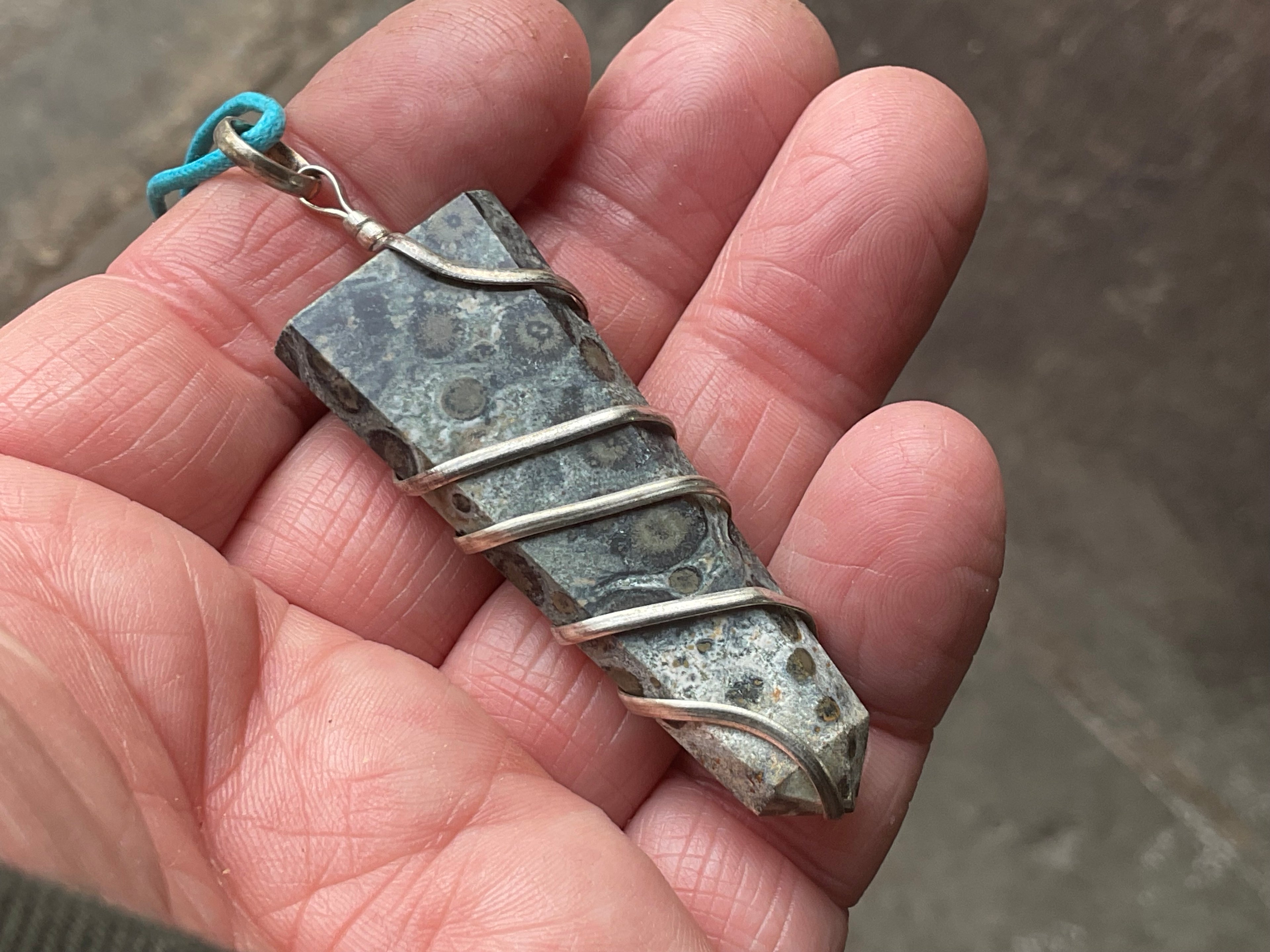 Kambaba Jasper Wire Wrapped Pendant