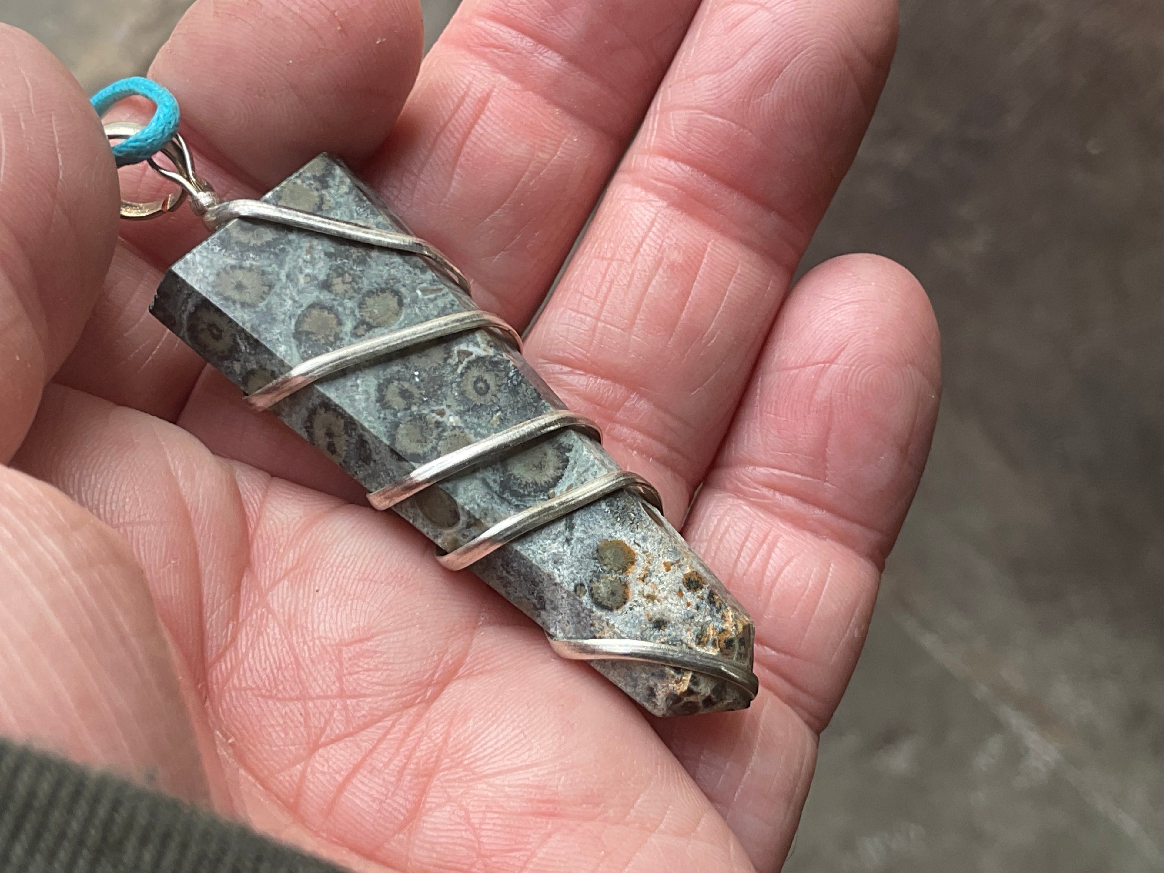 Kambaba Jasper Wire Wrapped Pendant