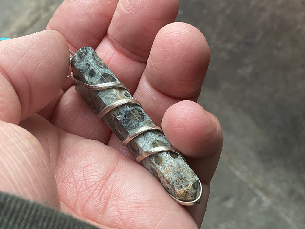 Kambaba Jasper Wire Wrapped Pendant