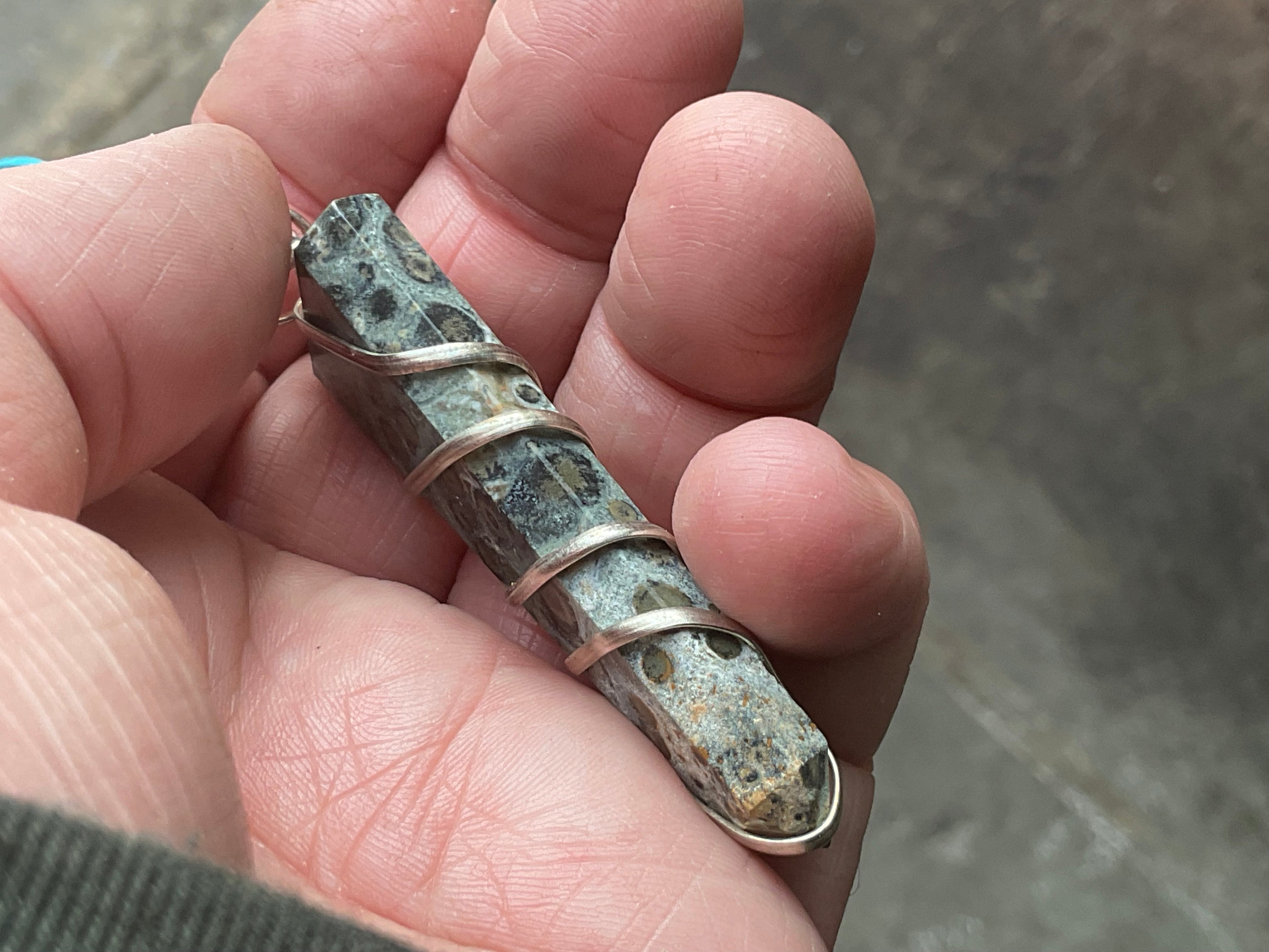 Kambaba Jasper Wire Wrapped Pendant