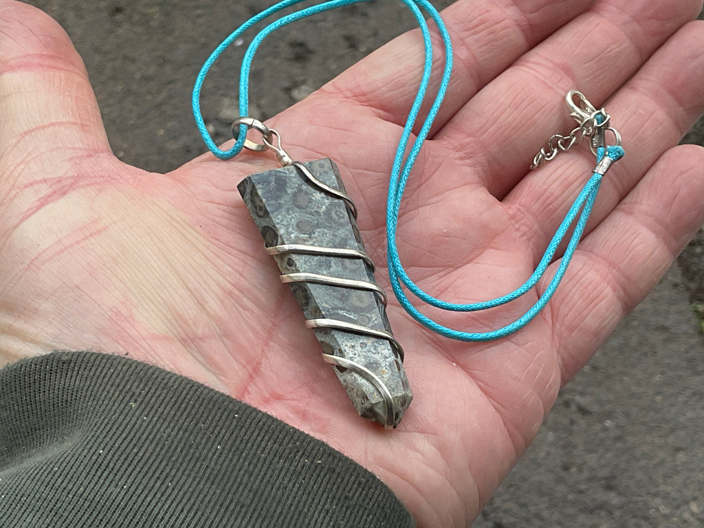 Kambaba Jasper Wire Wrapped Pendant