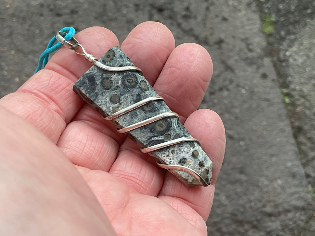 Kambaba Jasper Wire Wrapped Pendant