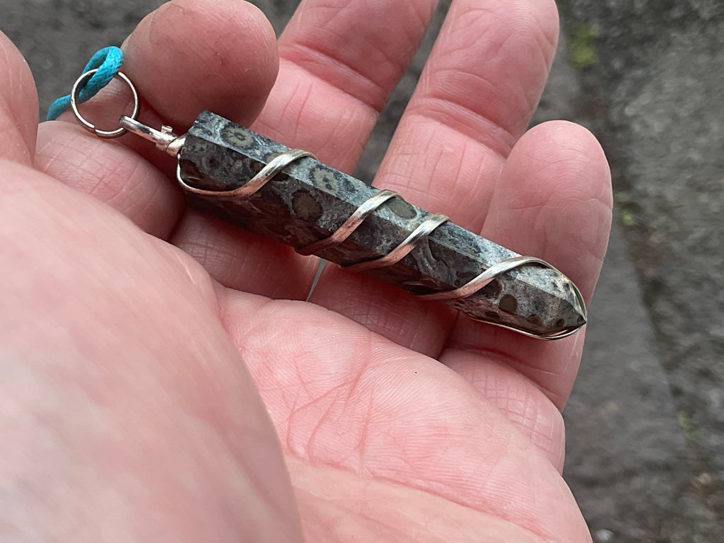 Kambaba Jasper Wire Wrapped Pendant