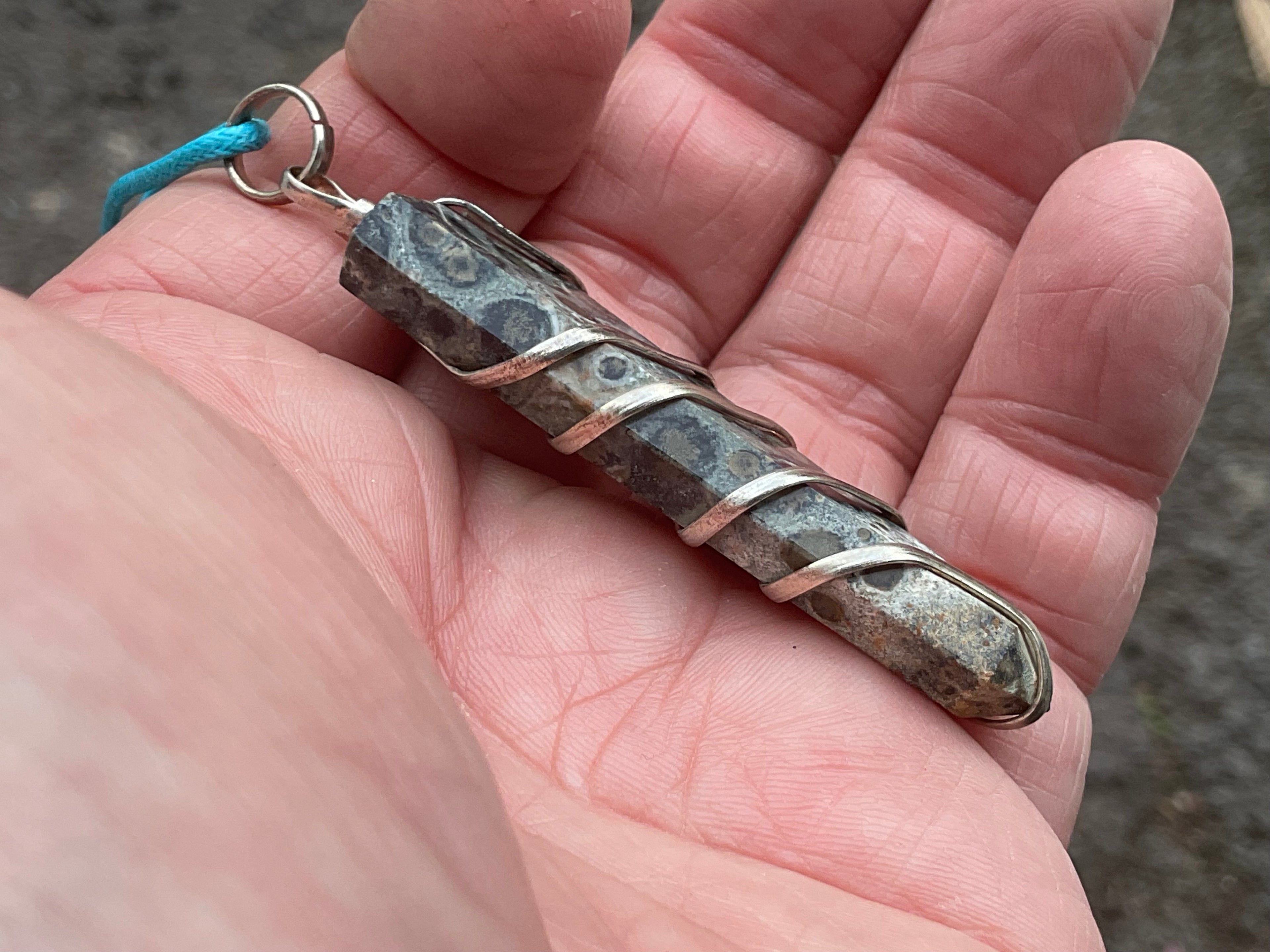 Kambaba Jasper Wire Wrapped Pendant