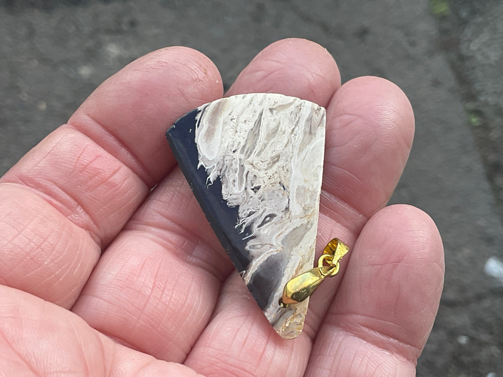 Indonesian Fossilised Palm Tree Pendants 1A