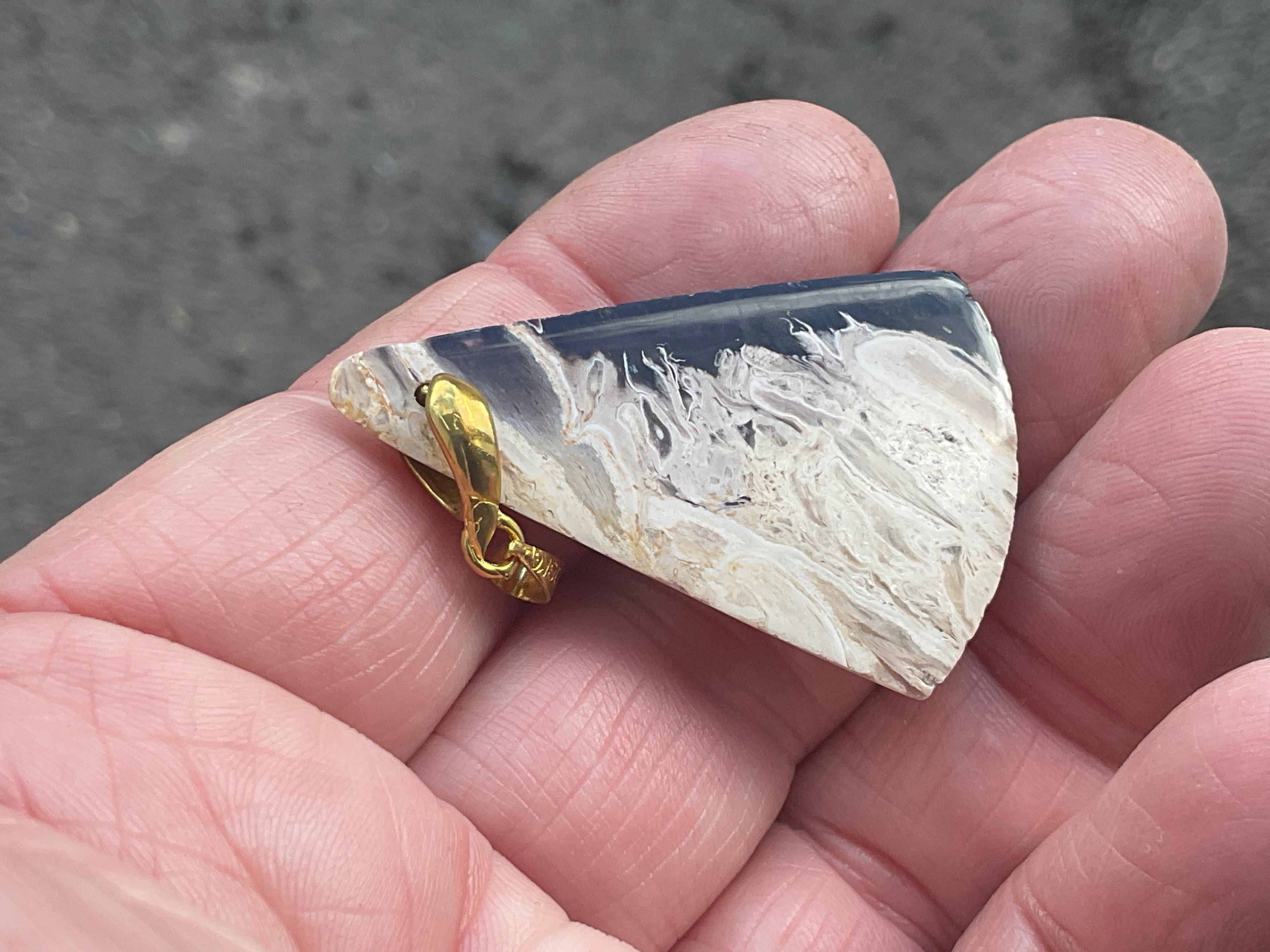 Indonesian Fossilised Palm Tree Pendants 1A