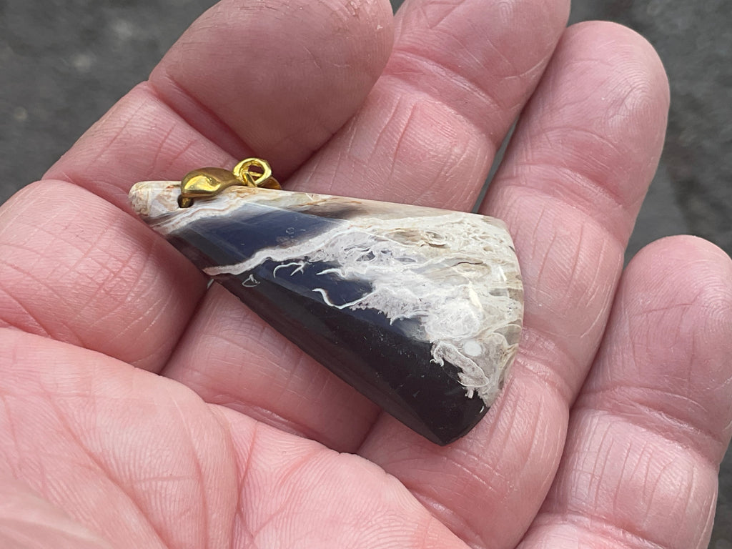Indonesian Fossilised Palm Tree Pendants 1A