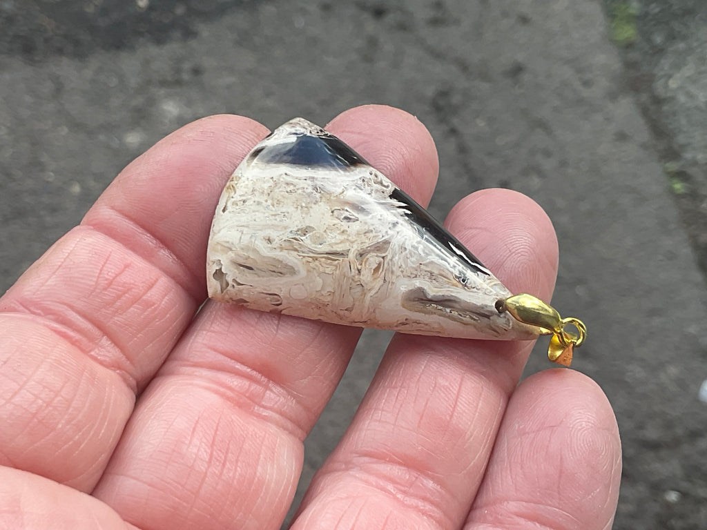 Indonesian Palm Root Cabochon Pendant 1B