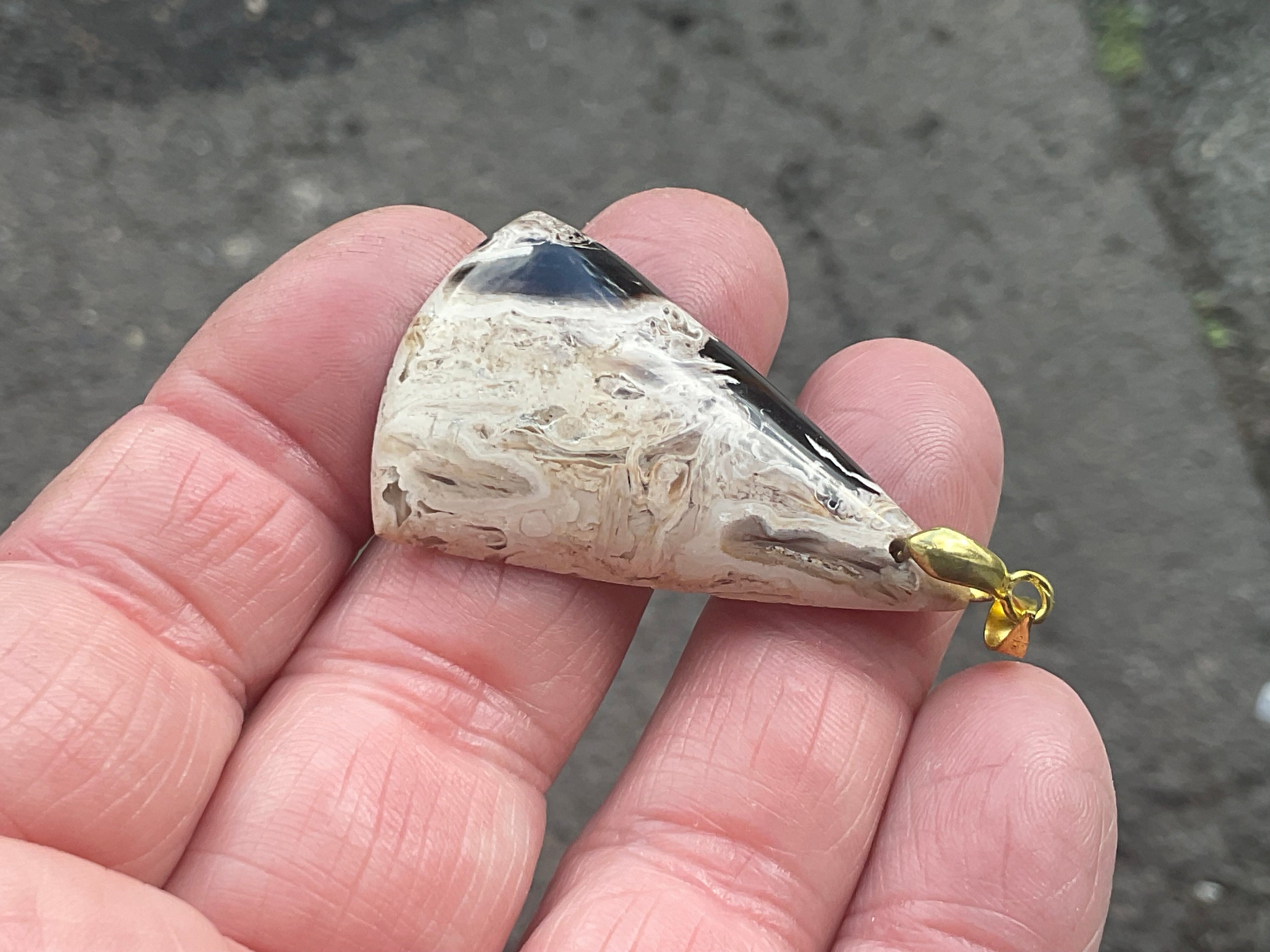 Indonesian Palm Root Cabochon Pendant 1B