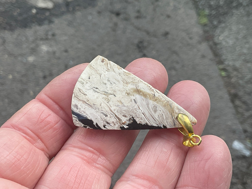 Indonesian Palm Root Cabochon Pendant 1B
