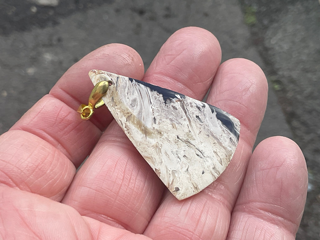 Indonesian Palm Root Cabochon Pendant 1B