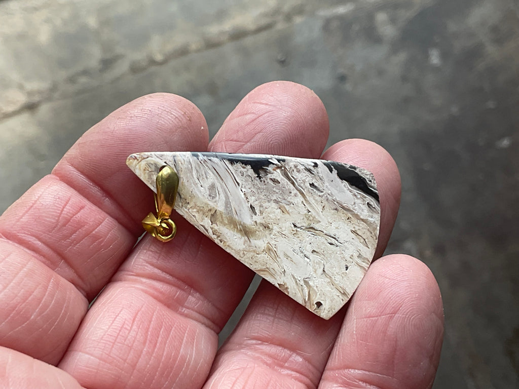 Indonesian Palm Root Cabochon Pendant 1B