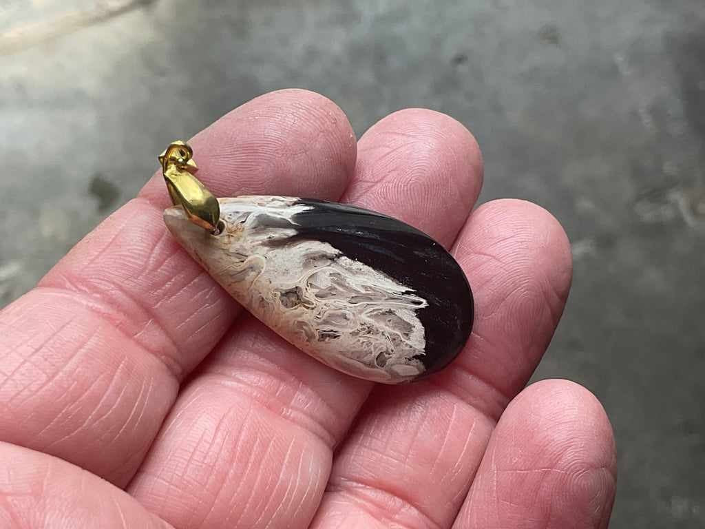 Indonesian Fossilised Palm Tree Pendant 3A