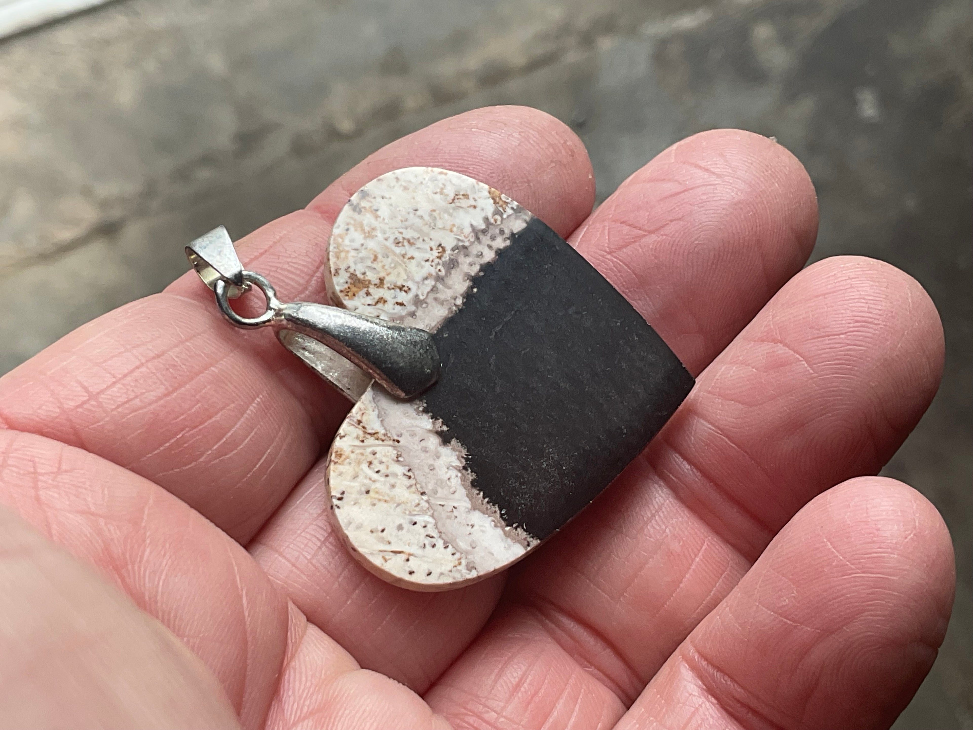 Indonesian Fossilised Palm Tree Pendant 5A