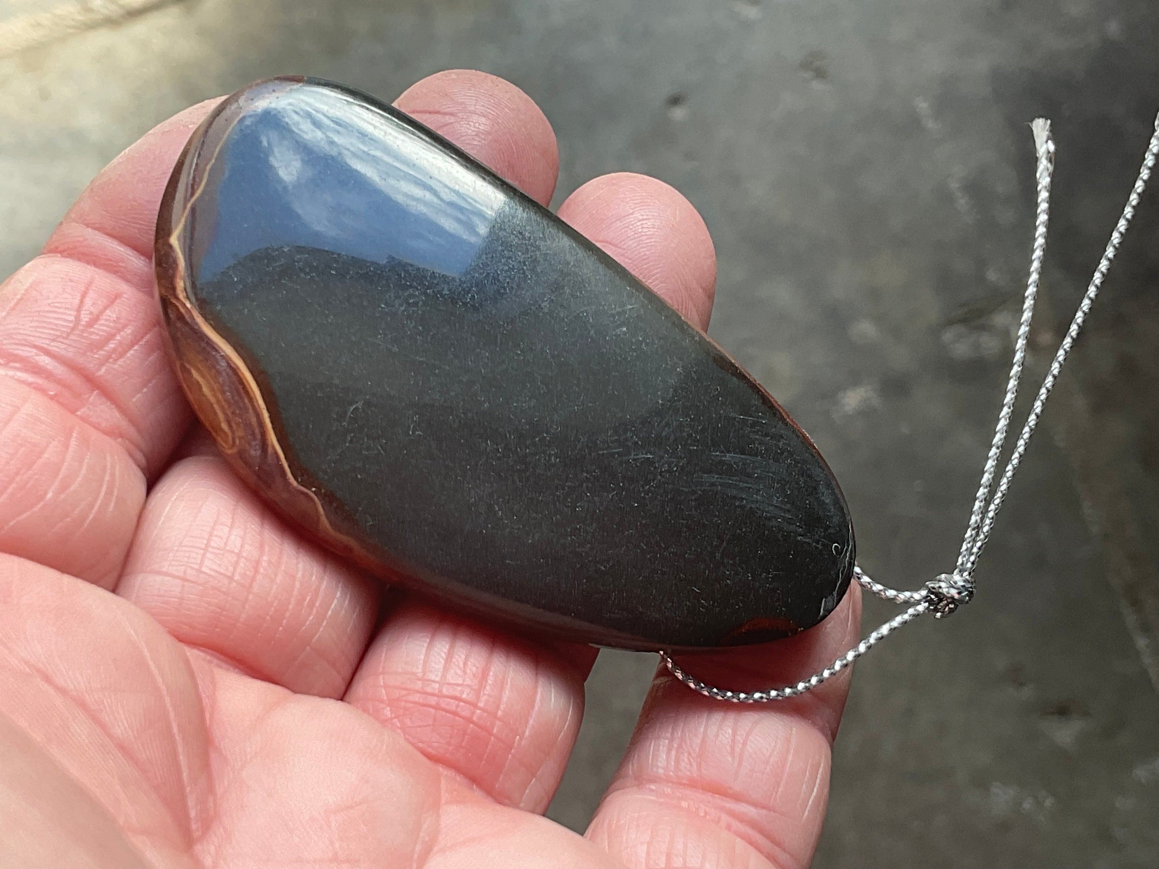 Polychrome Jasper Large Drilled Pendant 1C