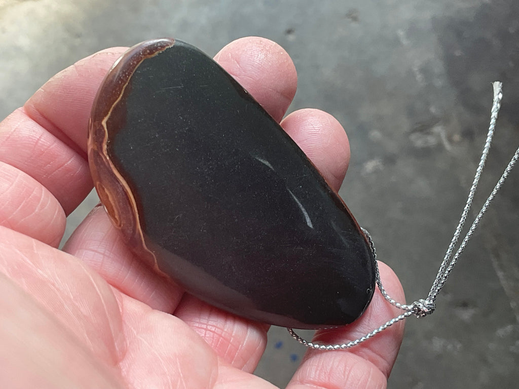 Polychrome Jasper Large Drilled Pendant 1C