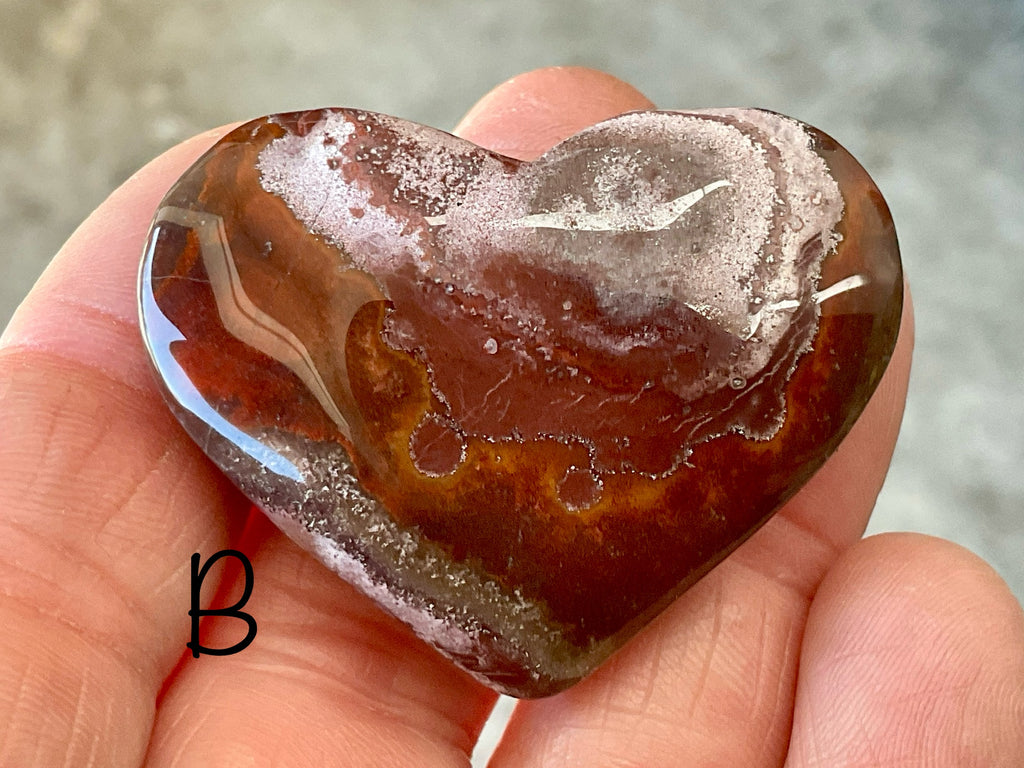 Mexican Crazy Lace Agate Heart Group 5