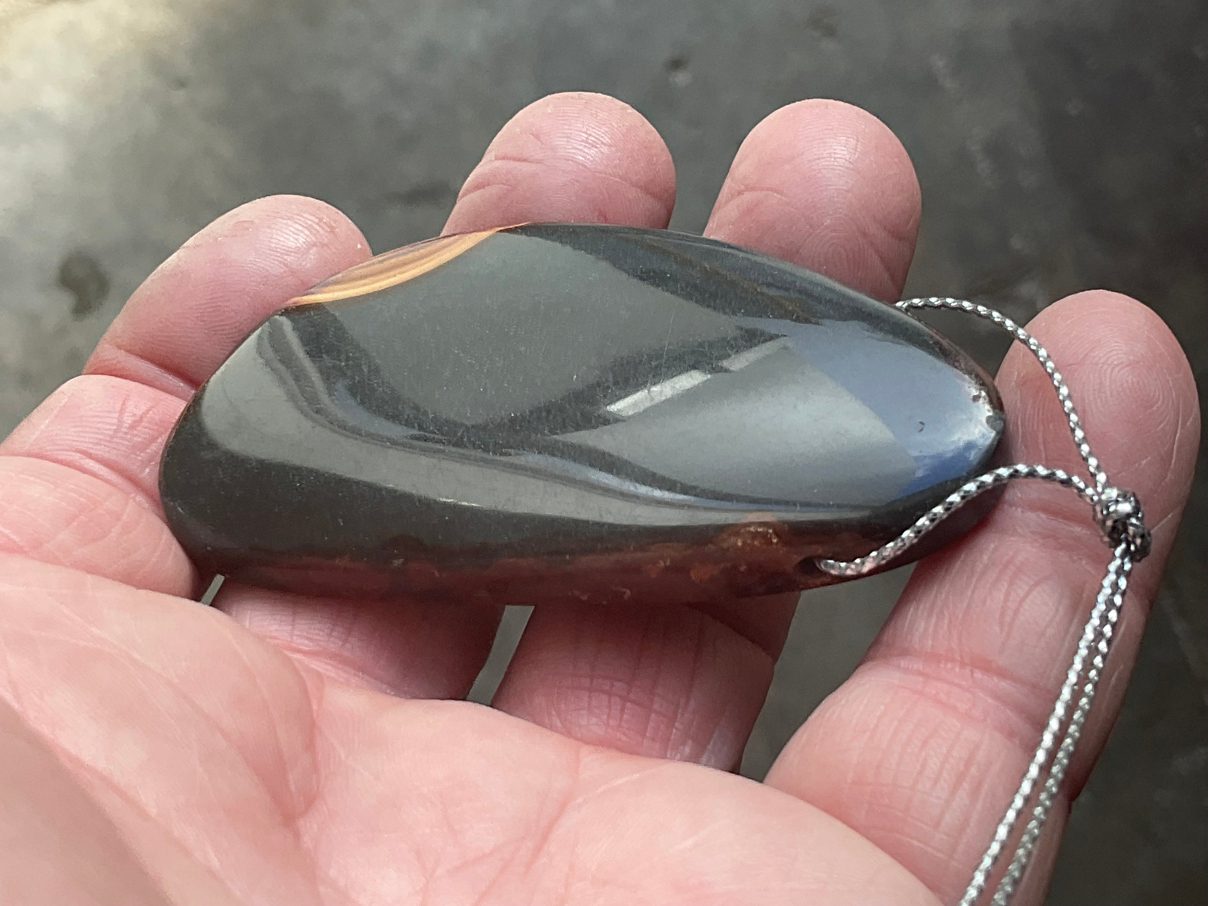 Polychrome Jasper Large Drilled Pendant 1C