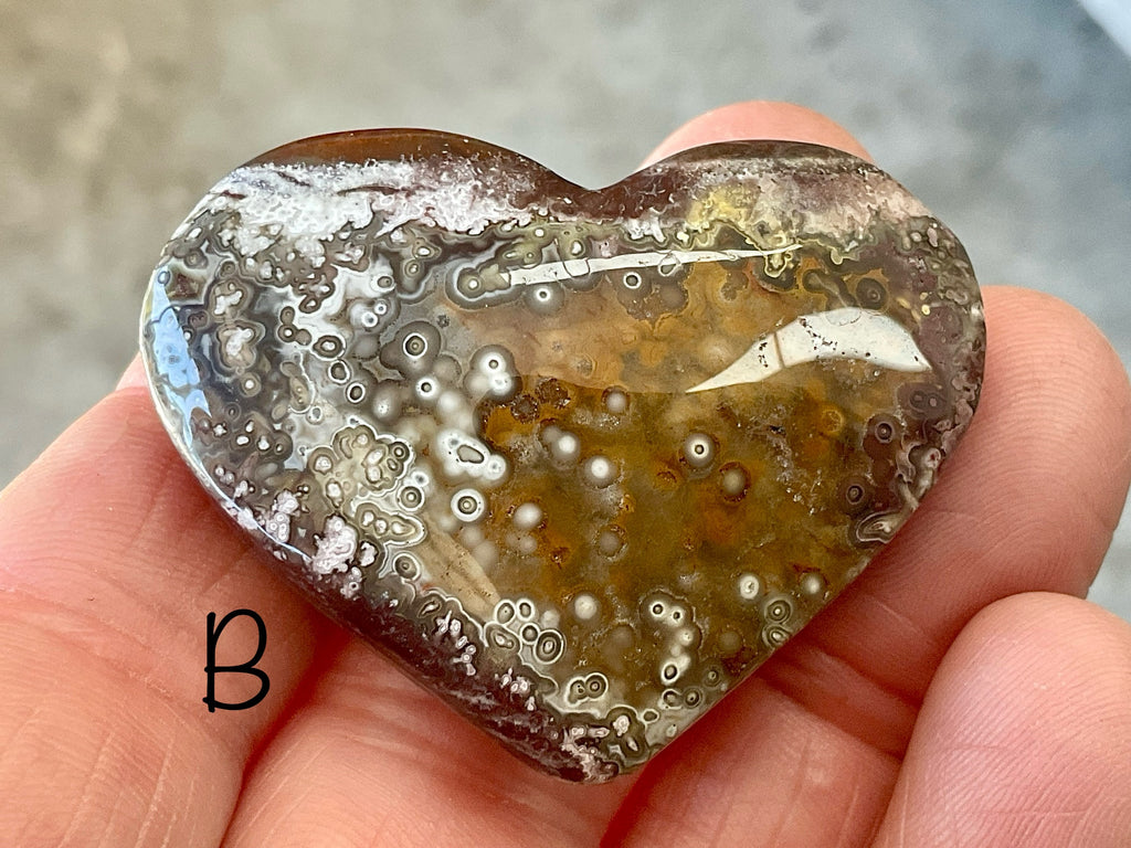 Mexican Crazy Lace Agate Heart Group 5