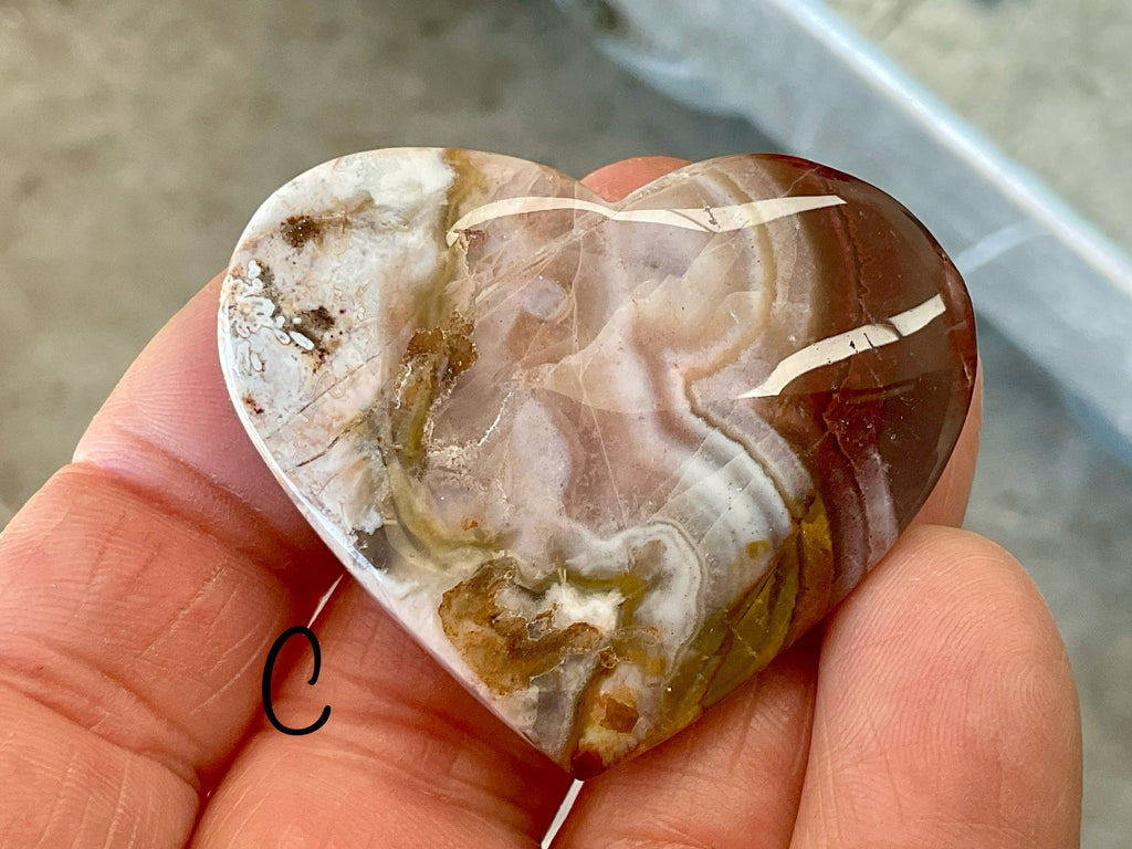 Mexican Crazy Lace Agate Heart Group 5