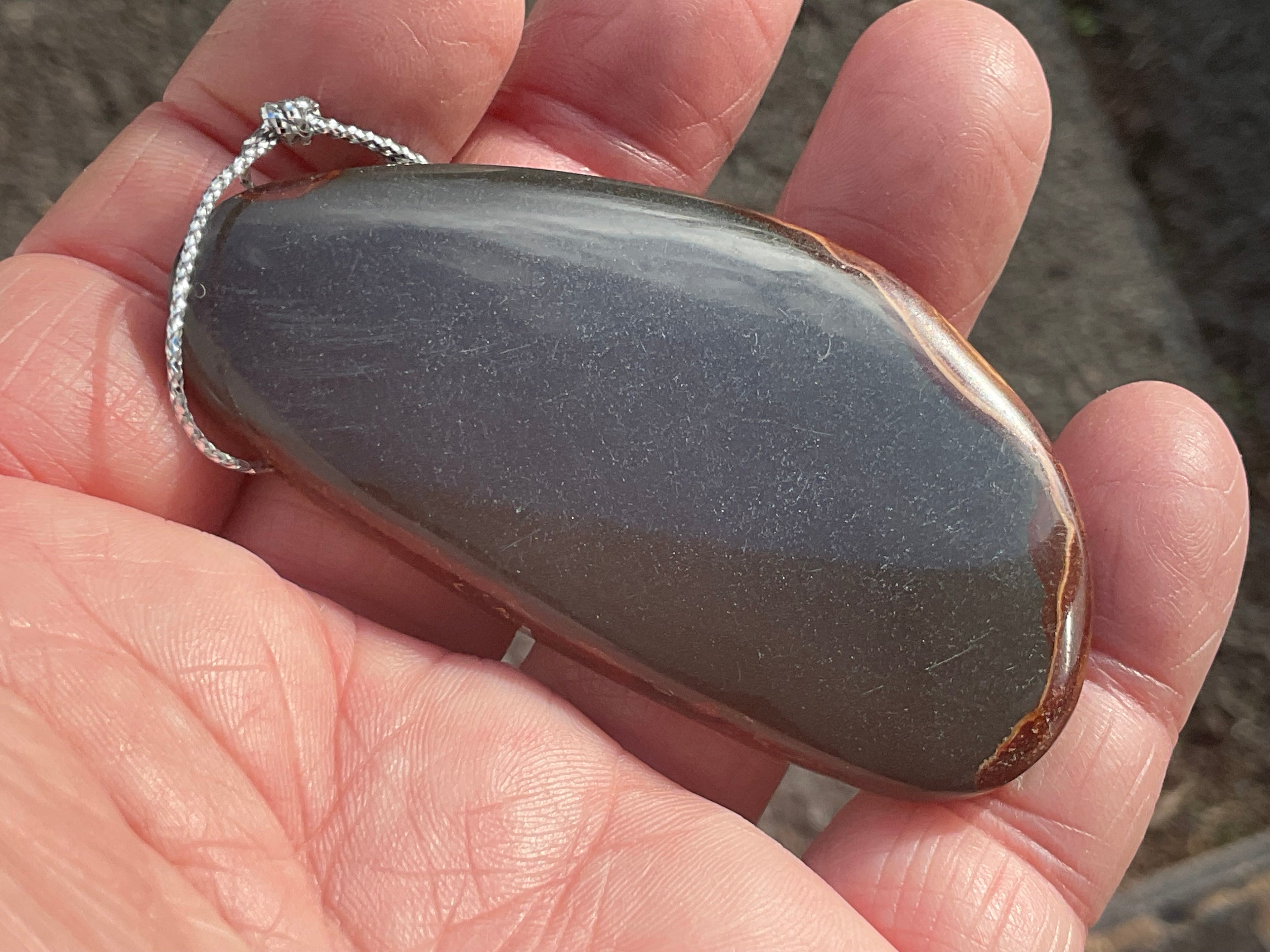 Polychrome Jasper Large Drilled Pendant 1C