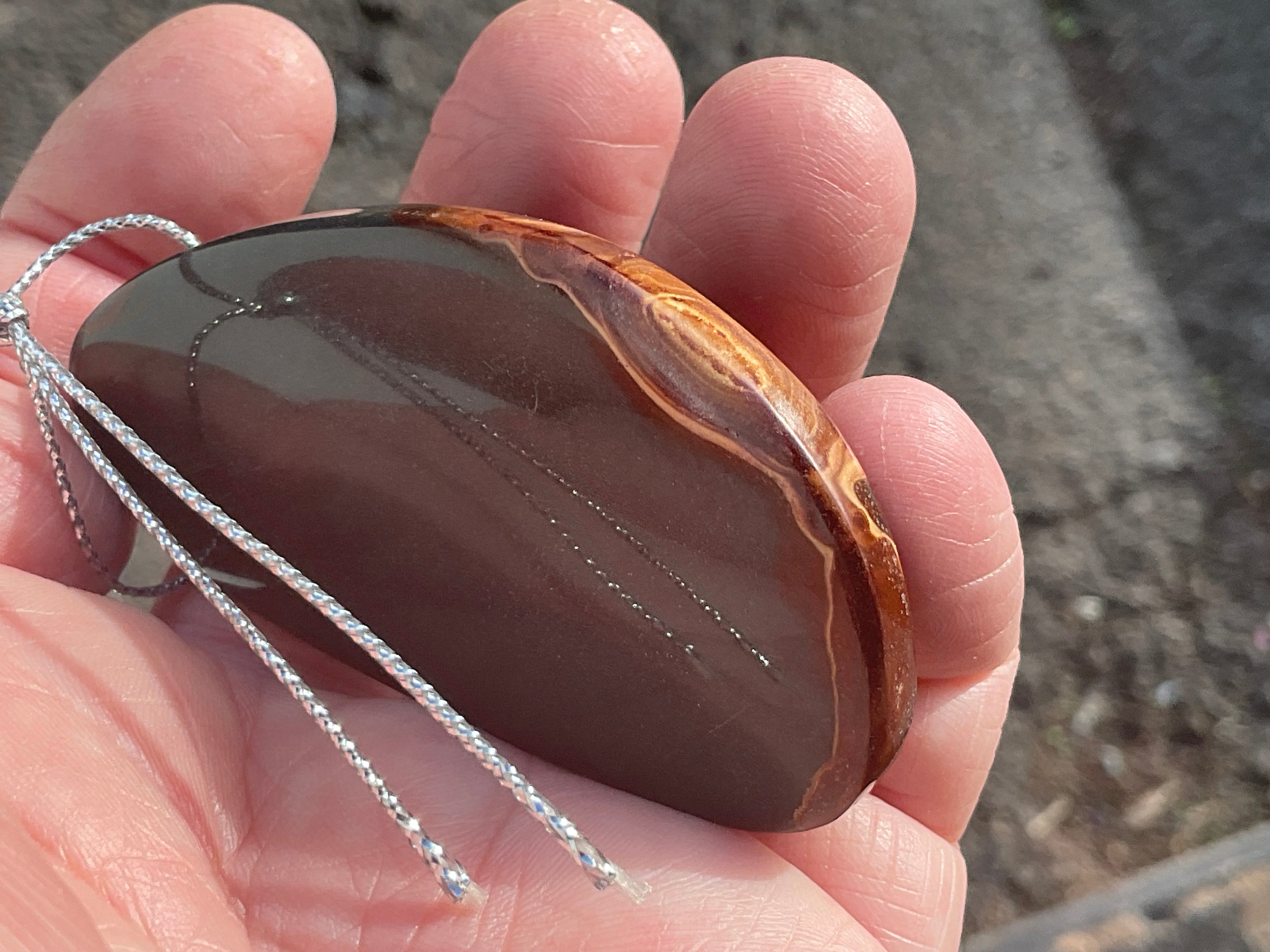 Polychrome Jasper Large Drilled Pendant 1C