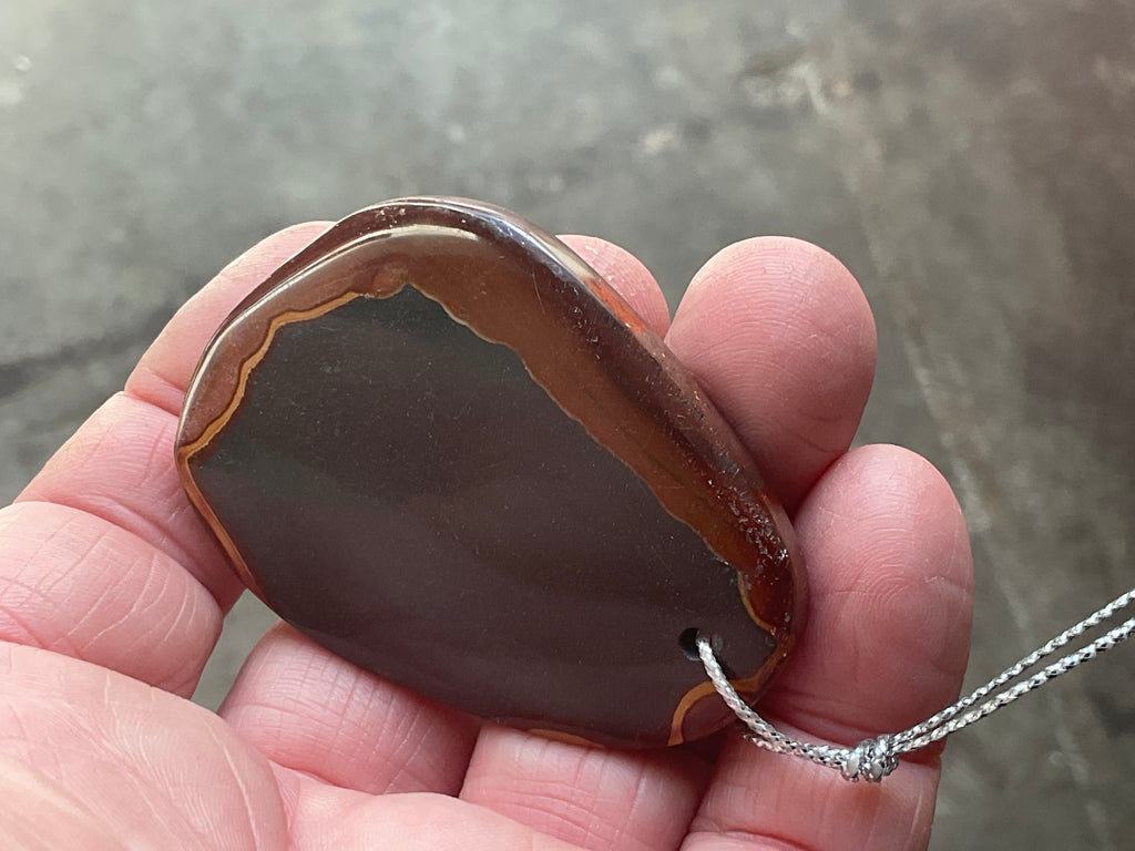 32g Polychrome Jasper Large Drilled Pendant 2A