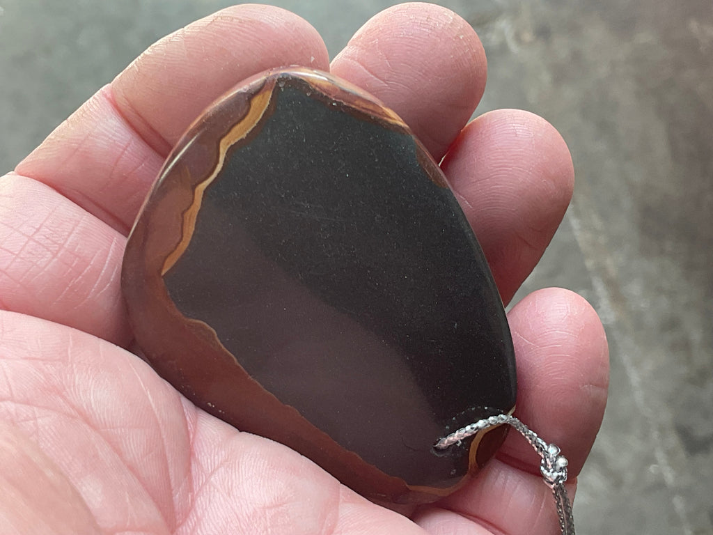 32g Polychrome Jasper Large Drilled Pendant 2A
