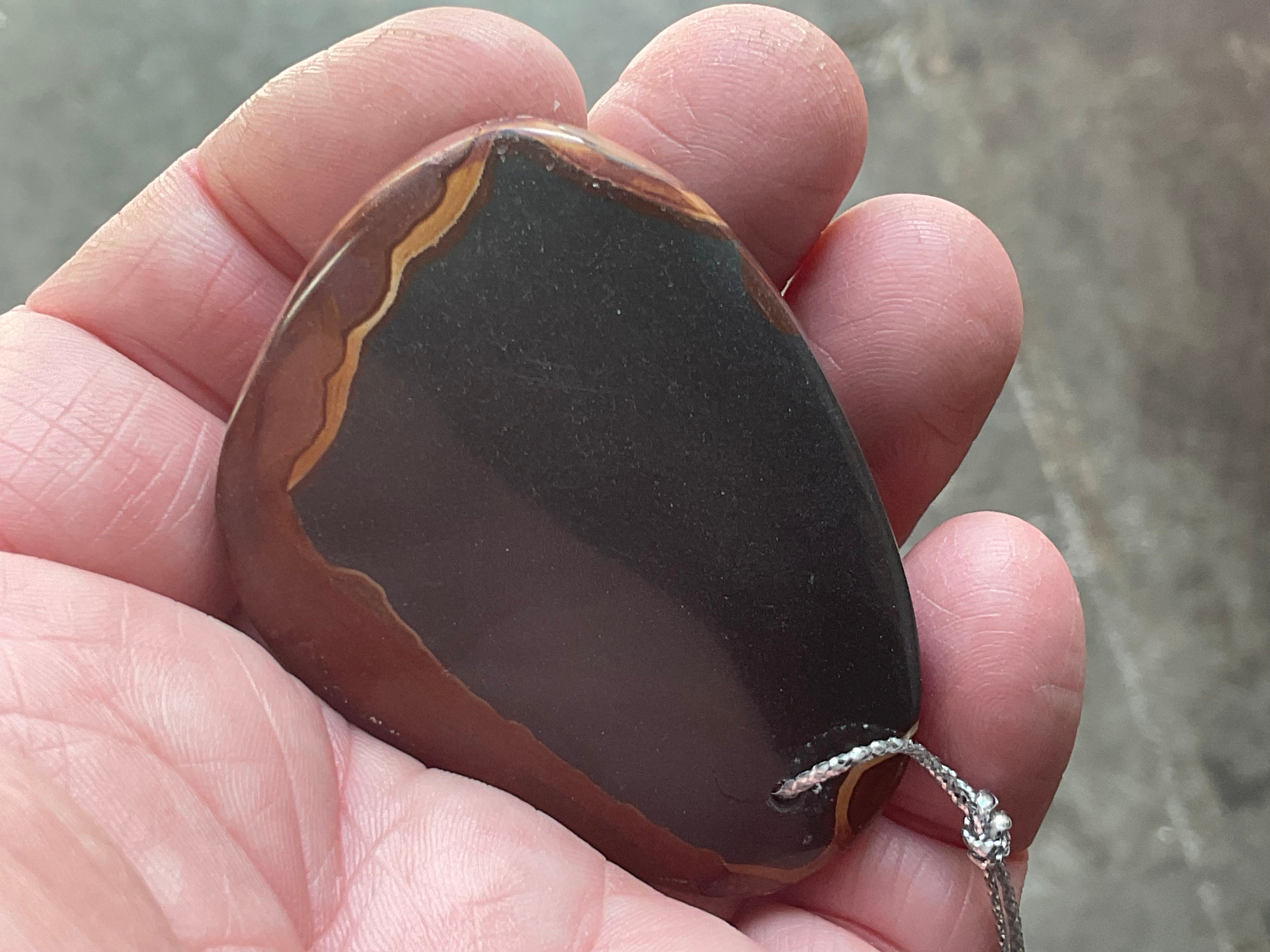 32g Polychrome Jasper Large Drilled Pendant 2A