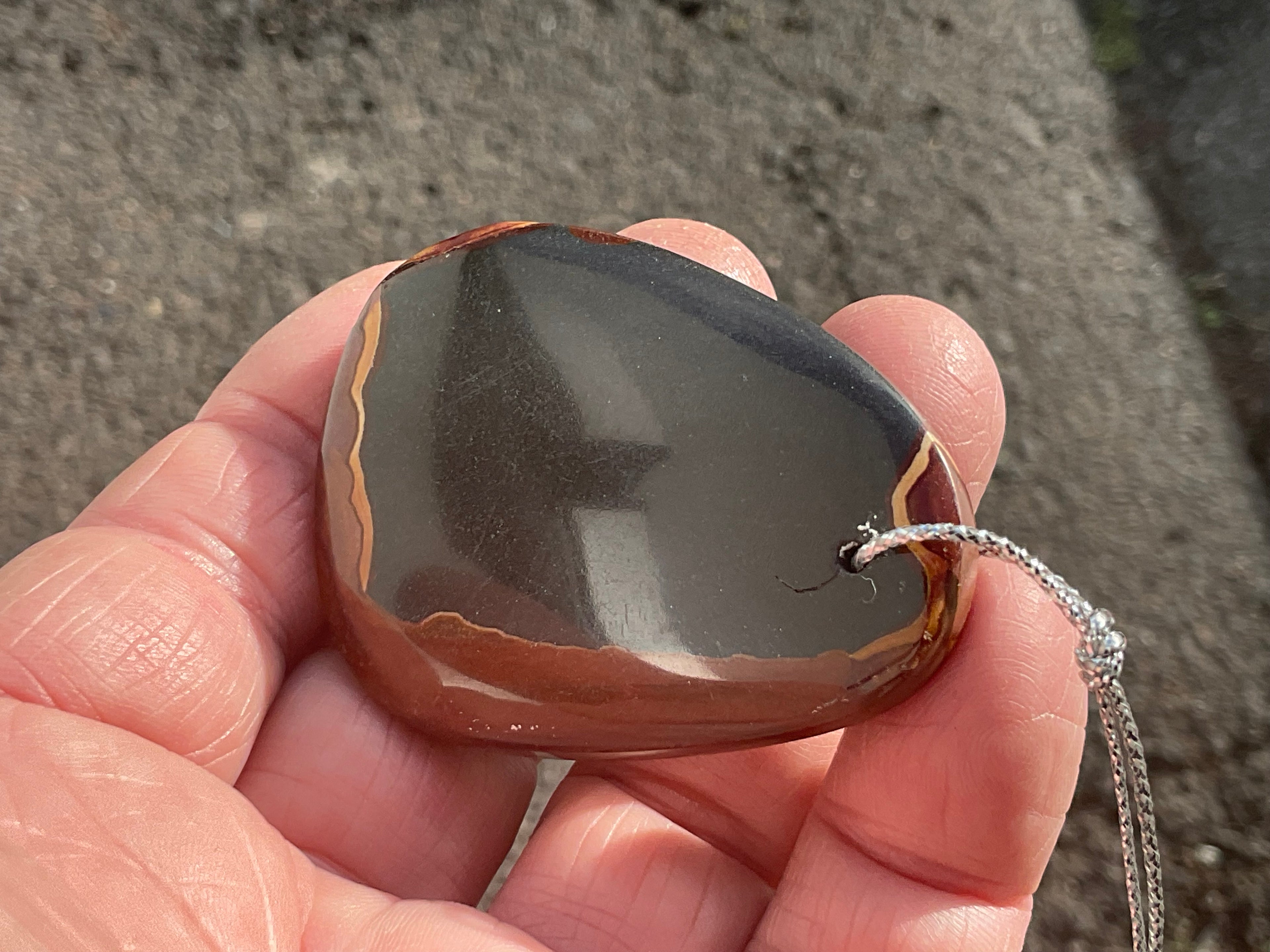 32g Polychrome Jasper Large Drilled Pendant 2A
