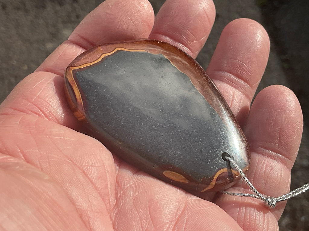 32g Polychrome Jasper Large Drilled Pendant 2A