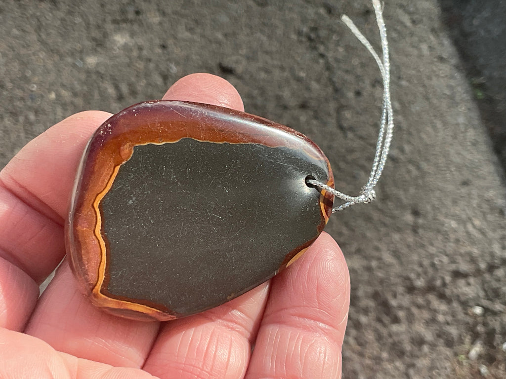 32g Polychrome Jasper Large Drilled Pendant 2A