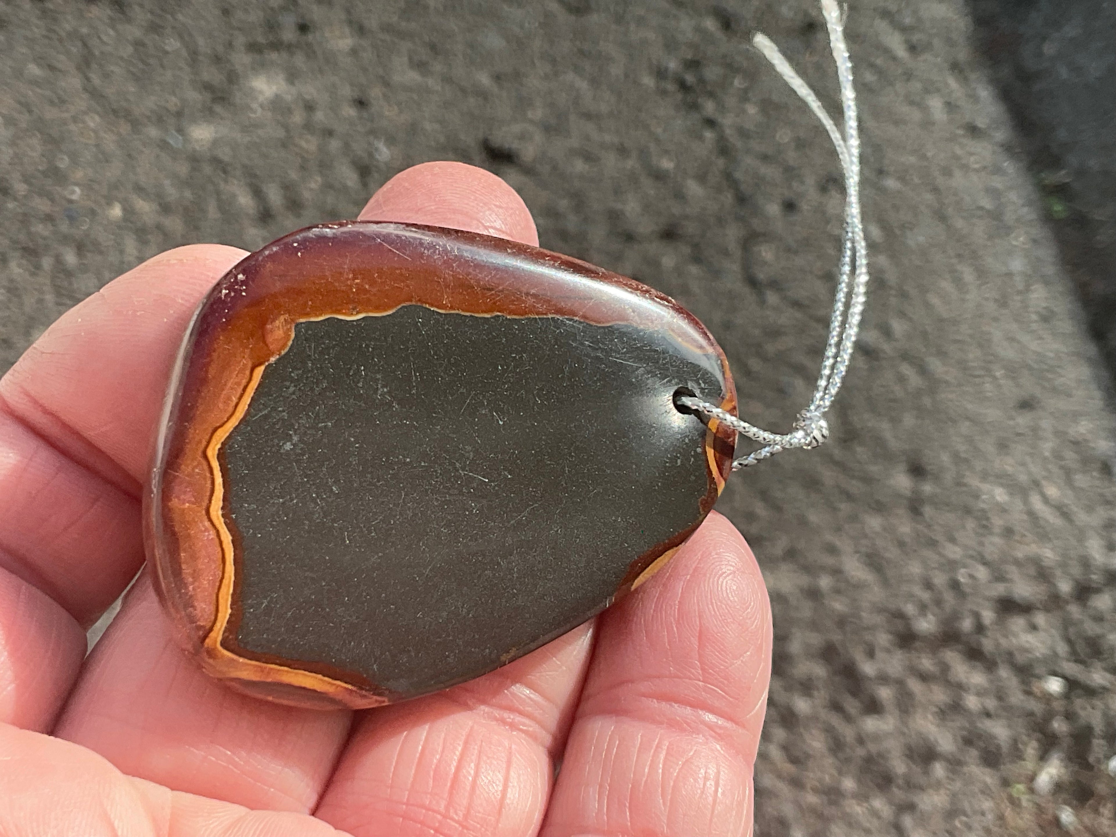 32g Polychrome Jasper Large Drilled Pendant 2A