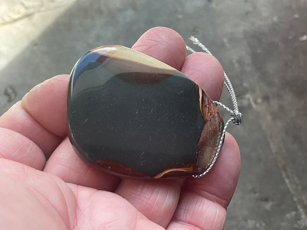 32g Polychrome Jasper Large Drilled Pendant 2B