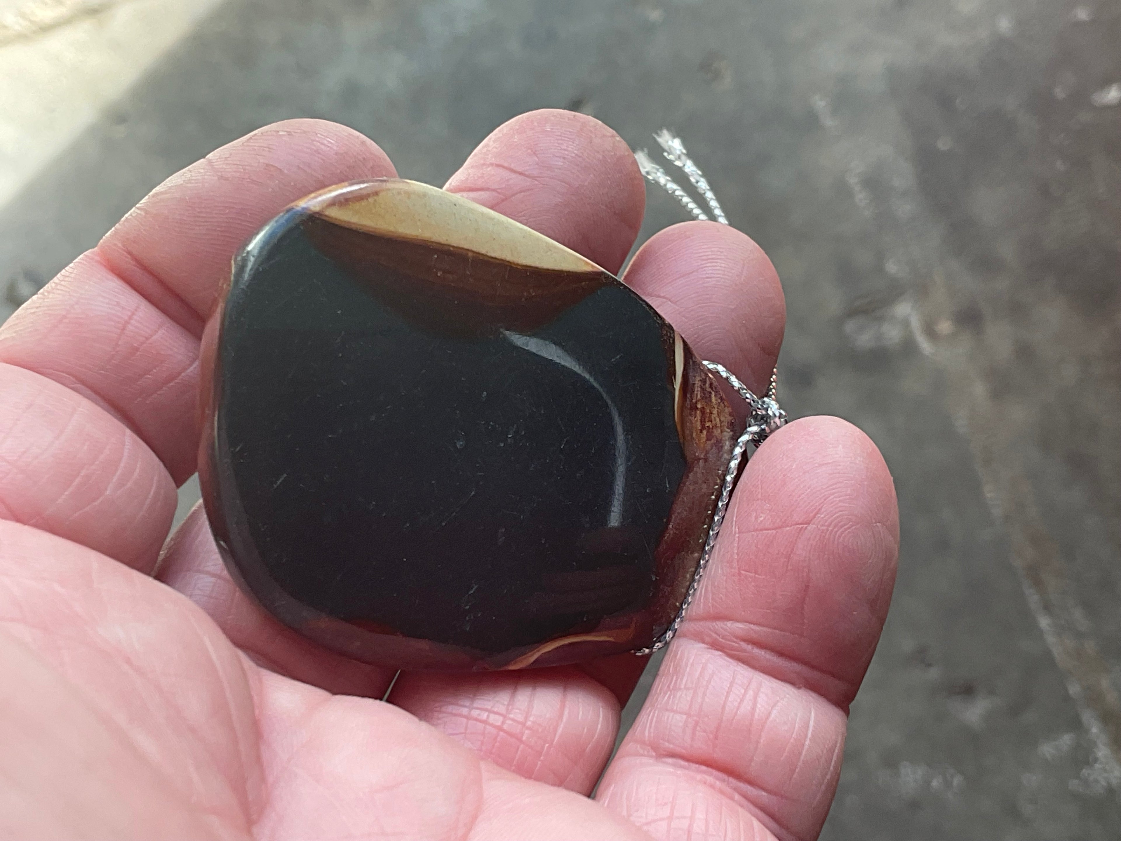 32g Polychrome Jasper Large Drilled Pendant 2B