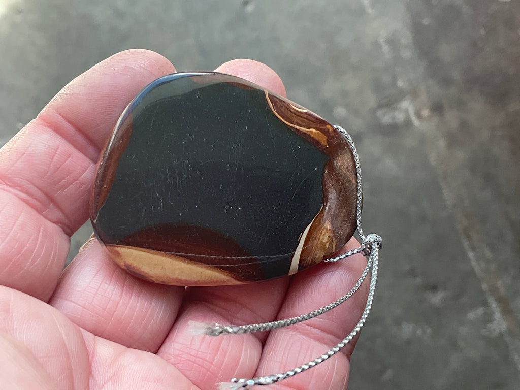 32g Polychrome Jasper Large Drilled Pendant 2B