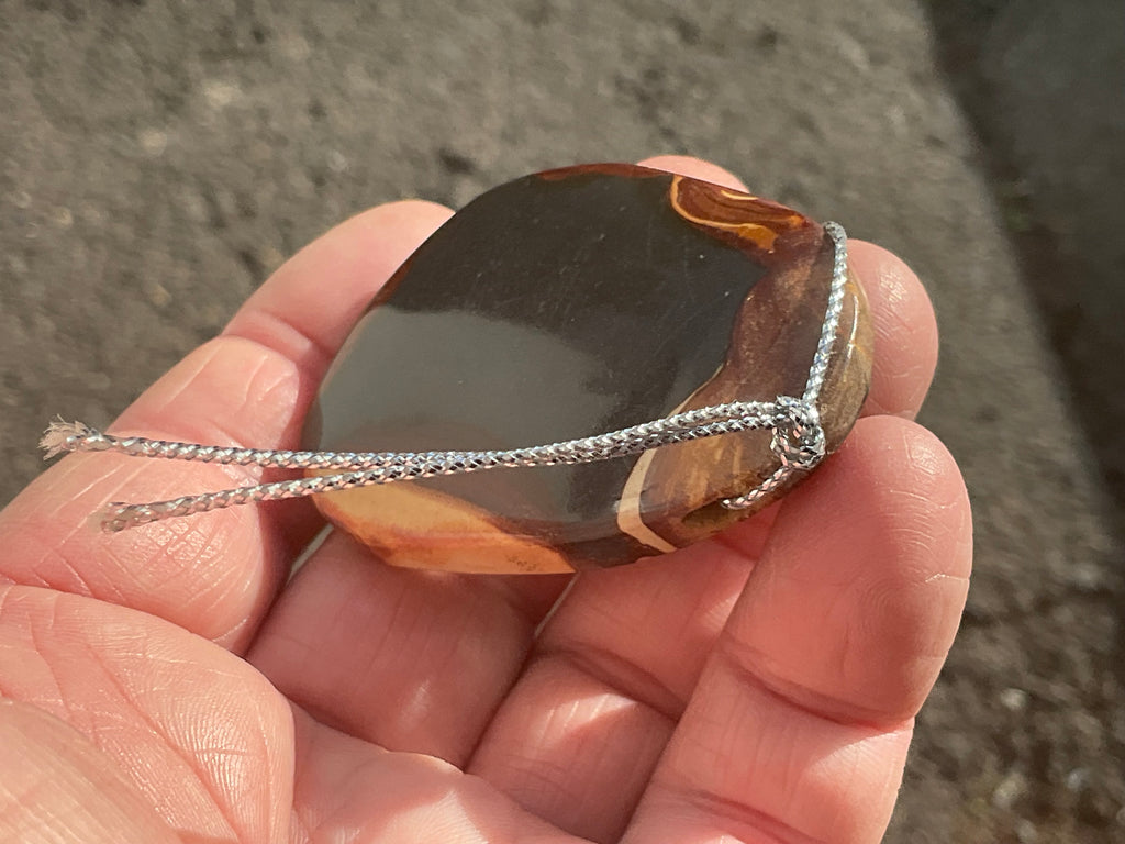 32g Polychrome Jasper Large Drilled Pendant 2B