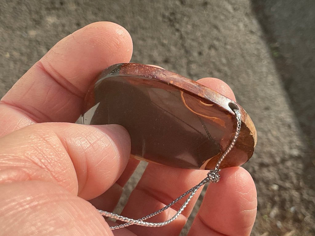 32g Polychrome Jasper Large Drilled Pendant 2B