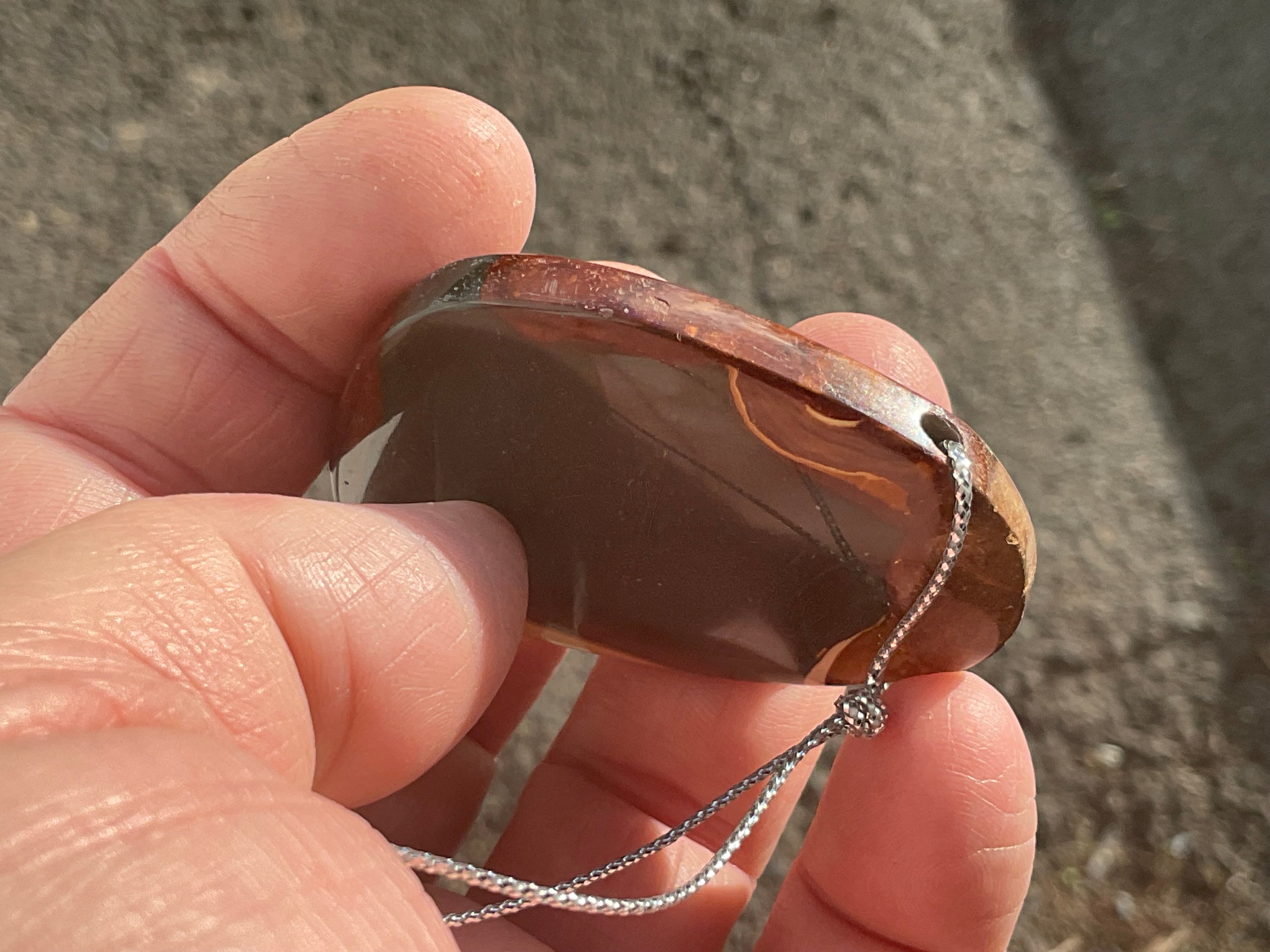 32g Polychrome Jasper Large Drilled Pendant 2B